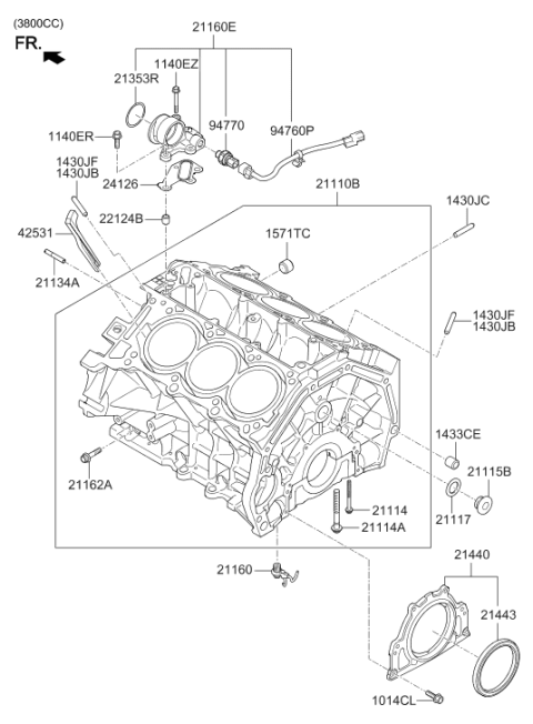 2018 Hyundai Genesis G80 Cylinder Block Diagram 3