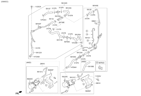 2018 Hyundai Genesis G80 Brake Master Cylinder & Booster Diagram 3