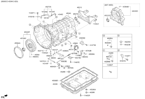 2018 Hyundai Genesis G80 Auto Transmission Case Diagram 3