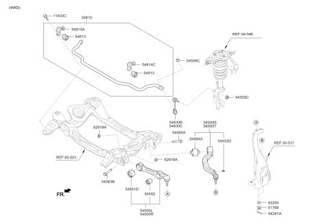 2018 Hyundai Genesis G80 Front Suspension Control Arm Diagram 2