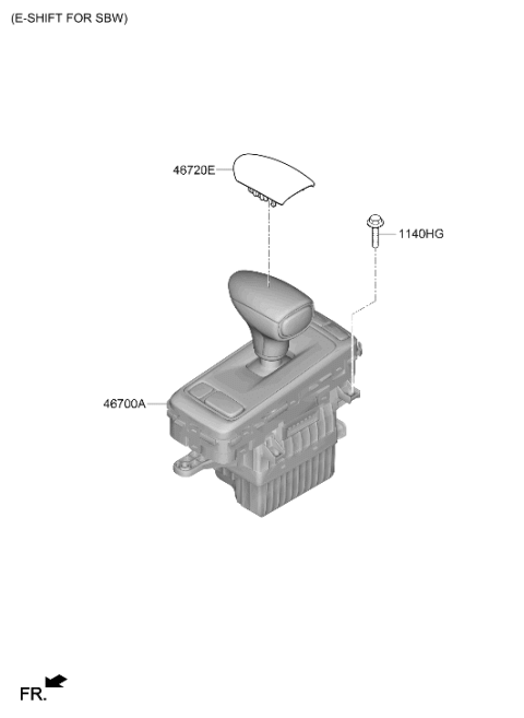 2018 Hyundai Genesis G80 Shift Lever Control (ATM) Diagram 2