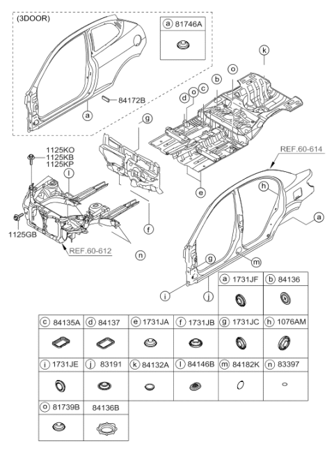 2008 Hyundai Accent Isolation Pad & Plug Diagram 2