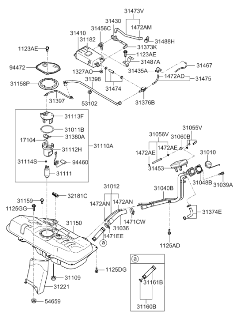2011 Hyundai Accent Hose Clamp Diagram for 14711-47006-B