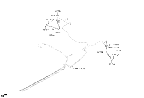 2023 Hyundai Kona N Brake Fluid Line Diagram 2