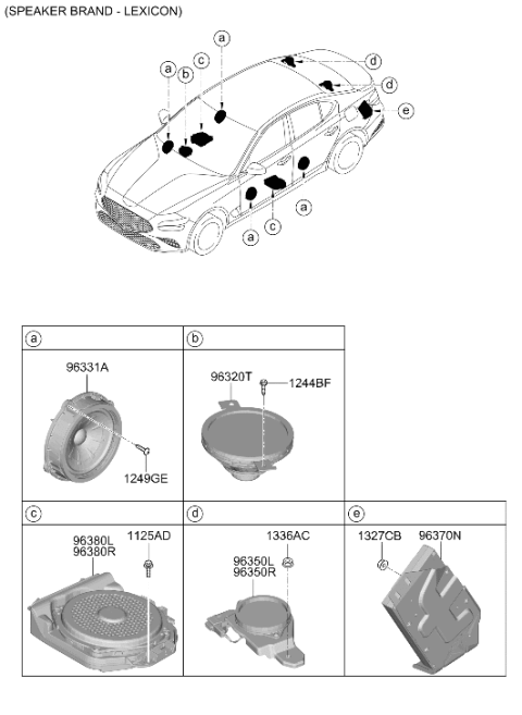 2023 Hyundai Genesis G70 Speaker Diagram 2