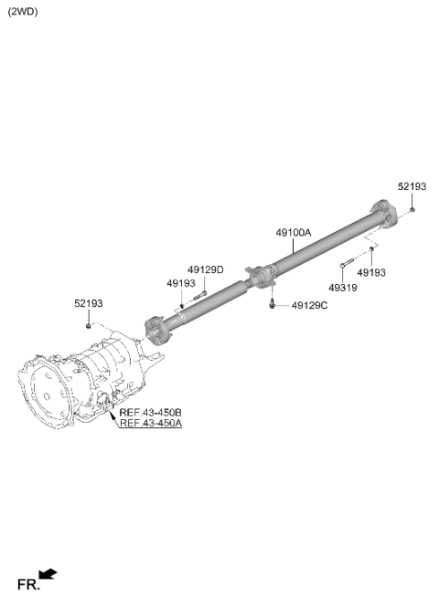 2023 Hyundai Genesis G70 Propeller Shaft Diagram 2