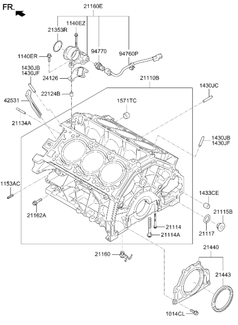 2023 Hyundai Genesis G70 Cylinder Block Diagram 2