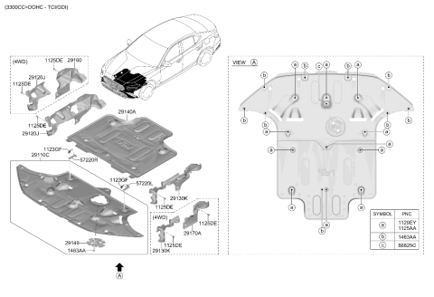 2023 Hyundai Genesis G70 Under Cover Diagram 2