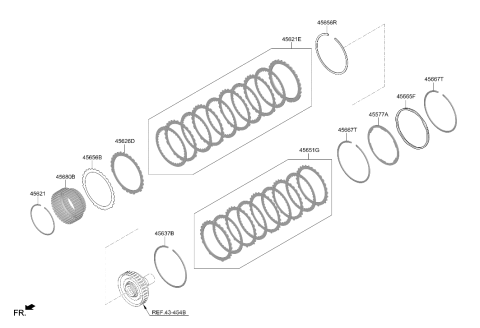 2023 Hyundai Genesis G70 Brake Plate Diagram for 45626-47226