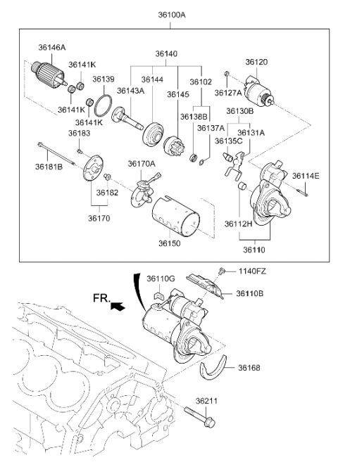 2023 Hyundai Genesis G70 Starter Diagram 2