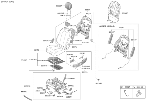 2023 Hyundai Genesis G70 Front Seat Diagram 2