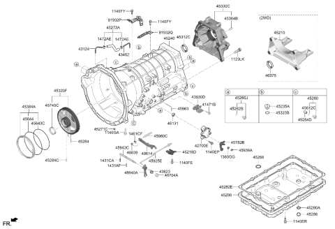2023 Hyundai Genesis G70 Auto Transmission Case Diagram 2
