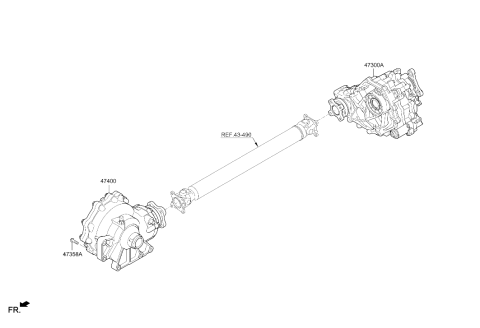 2023 Hyundai Genesis G70 Transfer Assy Diagram 2