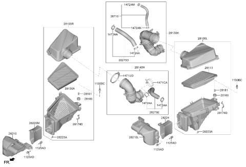 2023 Hyundai Genesis G70 Air Cleaner Diagram 2
