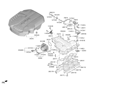 2023 Hyundai Genesis G70 Intake Manifold Diagram 2