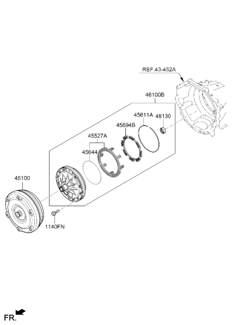 2023 Hyundai Genesis G70 Oil Pump & TQ/Conv-Auto Diagram 2