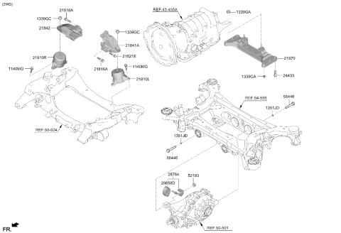 2023 Hyundai Genesis G70 Engine & Transaxle Mounting Diagram 3
