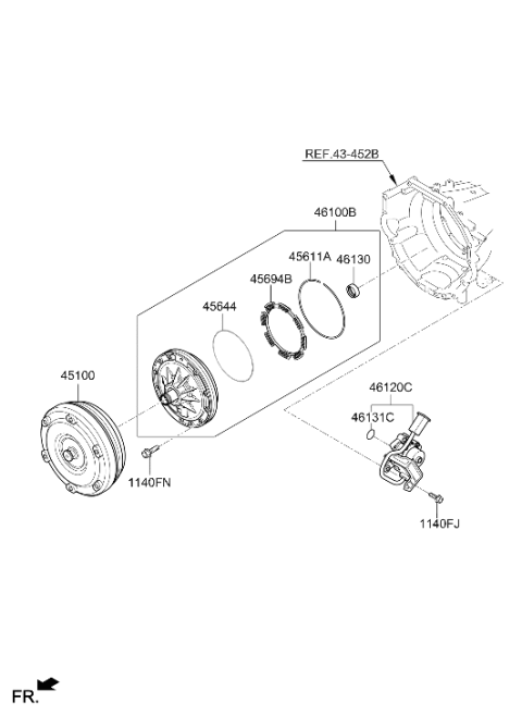 2021 Hyundai Genesis GV80 Oil Pump & TQ/Conv-Auto Diagram 2
