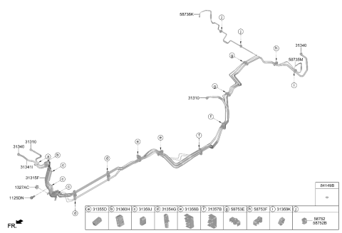 2021 Hyundai Genesis GV80 Fuel Line Diagram 2