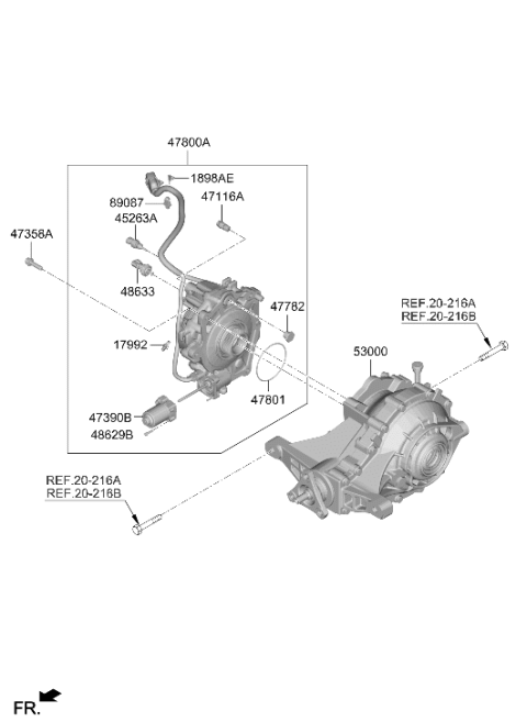 2021 Hyundai Genesis GV80 Rear Differential Carrier Diagram 3