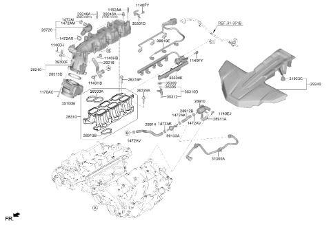 2021 Hyundai Genesis GV80 Intake Manifold Diagram 2