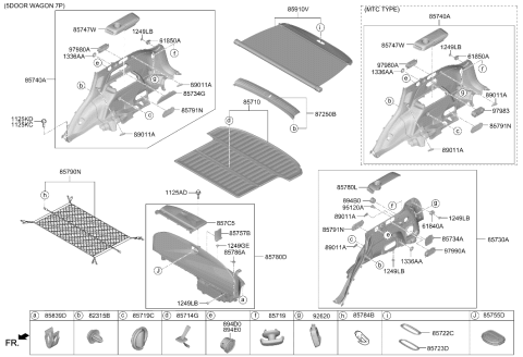 2021 Hyundai Genesis GV80 Luggage Compartment Diagram 2