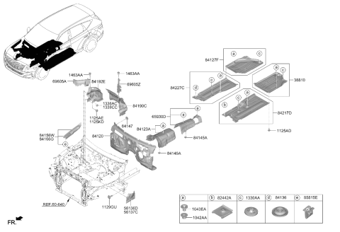 2021 Hyundai Genesis GV80 Isolation Pad & Plug Diagram 2