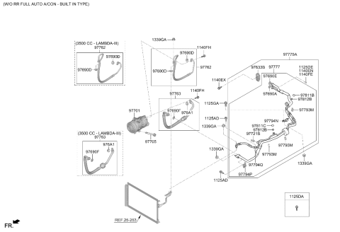 2021 Hyundai Genesis GV80 Air conditioning System-Cooler Line Diagram 2