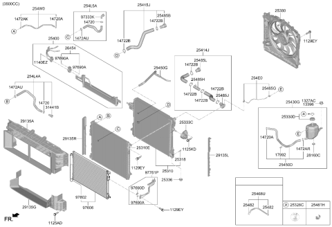 2021 Hyundai Genesis GV80 Engine Cooling System Diagram 2