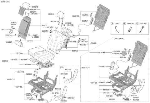 2021 Hyundai Genesis GV80 Nut Diagram for 13396-08003