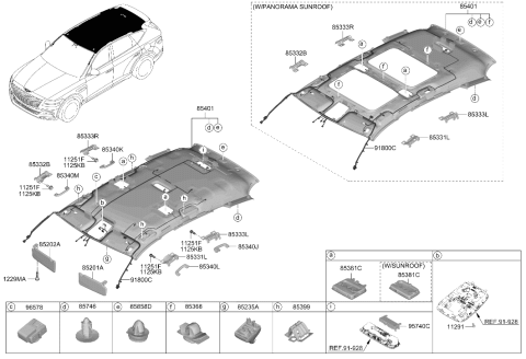 2024 Hyundai Genesis GV80 HANDLE ASSY-ROOF ASSIST FRONT Diagram for 85341-T1000-NBD
