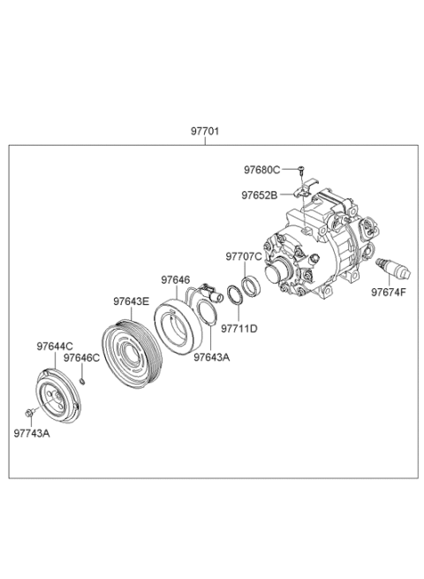 2011 Hyundai Santa Fe Valve-Control Diagram for 97674-2H040