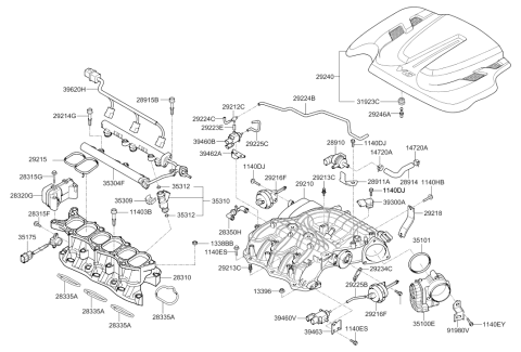 2011 Hyundai Santa Fe Intake Manifold Diagram 2