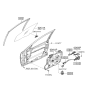Diagram for 2006 Hyundai Santa Fe Window Run - 82540-2B000