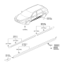 Diagram for 2006 Hyundai Santa Fe Door Moldings - 87770-2B000