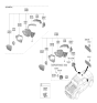 Diagram for Hyundai Santa Cruz Car Mirror - 87610-K5000