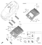 Diagram for 2024 Hyundai Ioniq 6 Sun Visor - 85220-KL510-YFE