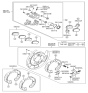 Diagram for Hyundai Entourage Brake Caliper - 58310-4DA00