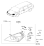 Diagram for 2006 Hyundai Entourage Headlight - 92101-4J011