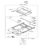 Diagram for 2008 Hyundai Entourage Sunroof - 81610-4D000