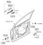 Diagram for 2008 Hyundai Entourage Door Handle - 82660-4D030