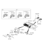 Diagram for 2007 Hyundai Entourage Steering Column Cover - 84852-4D100-VA