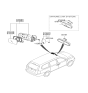 Diagram for 2007 Hyundai Entourage Car Mirror - 87620-4J312