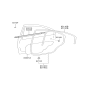 Diagram for 2001 Hyundai Accent Weather Strip - 83210-25000