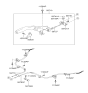 Diagram for 2001 Hyundai Accent Parking Brake Cable - 59770-25000