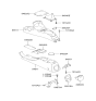 Diagram for 1999 Hyundai Accent Center Console Base - 84621-25005-ZE