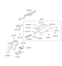 Diagram for Hyundai Accent Glove Box - 84510-25500-LT