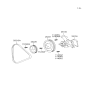 Diagram for Hyundai Water Pump Pulley - 25221-26001