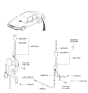 Diagram for 2001 Hyundai Sonata Antenna Mast - 96233-22500