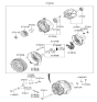 Diagram for 2011 Hyundai Veloster Alternator Bearing - 37342-37400